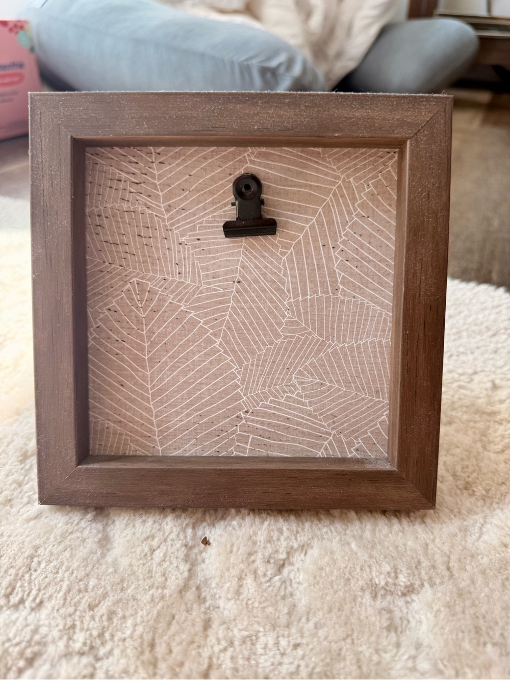 Wood Frame Clip Photo Display in Brown